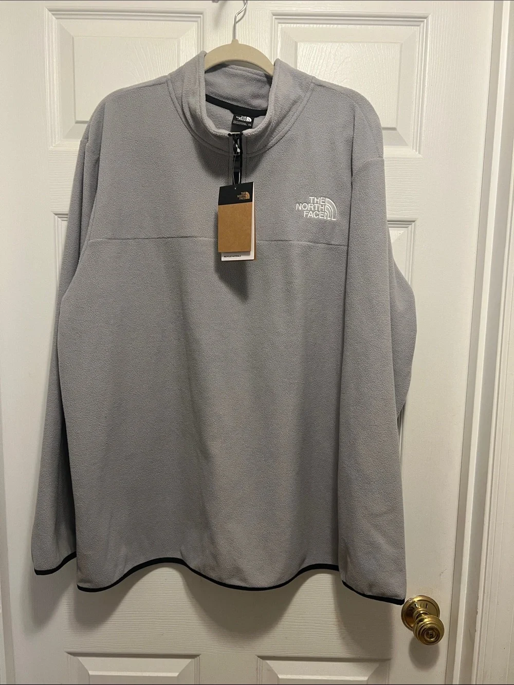 The North Face Light Gray Half-Zip Fleece Pullover